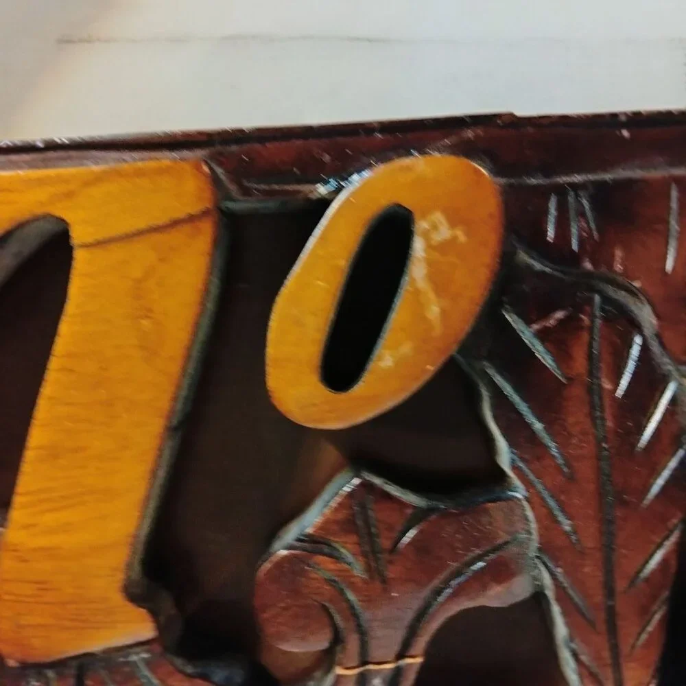Bless This House O Lord Wooden Wall Decor Plaque Brown Rustic Cabin Spiritual